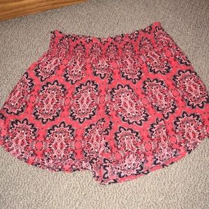 Red and black shorts